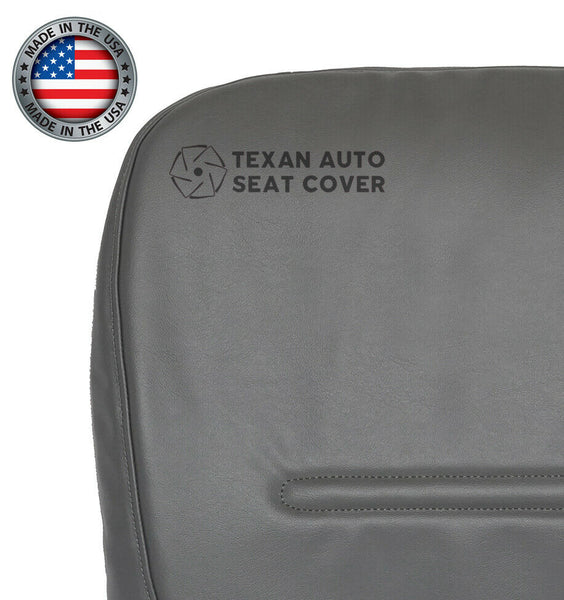 For 1999 to 2001 Ford F250 F350 F450 F550 Passenger Side Bottom Synthetic Leather Replacement Seat Cover Gray