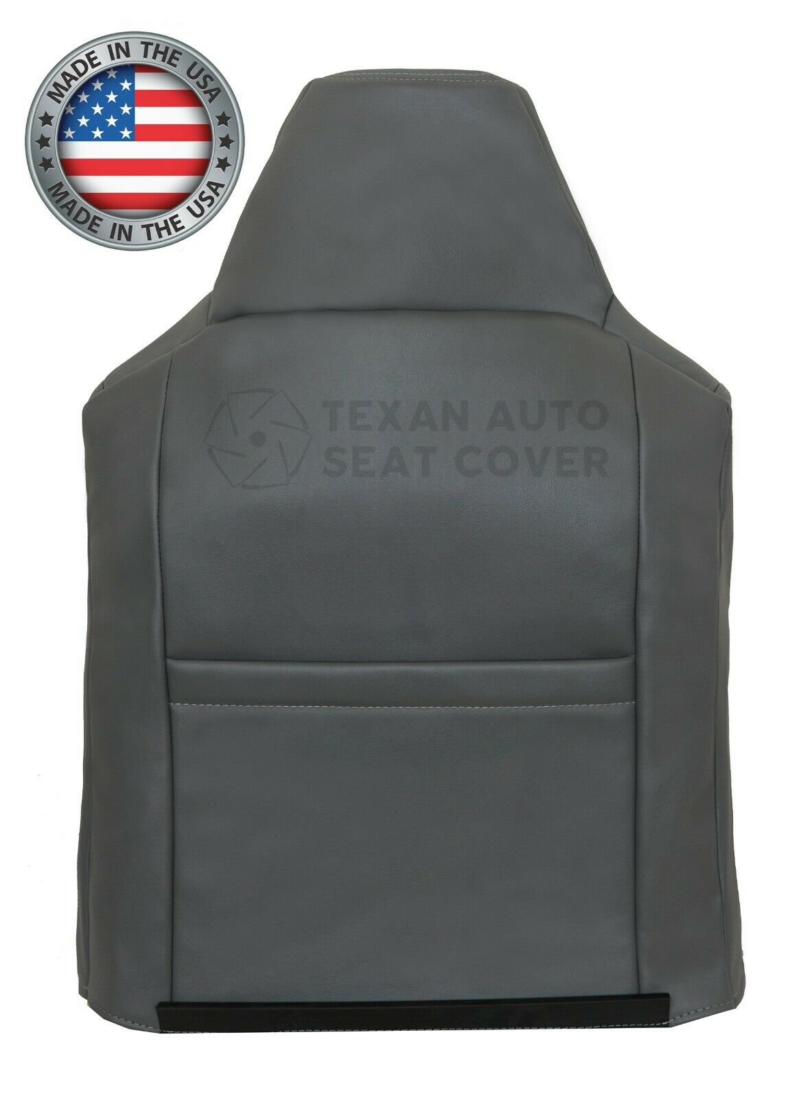 Fits 2003 to 2007 Ford F250, F350, F450, F550 Lariat, XLT Passenger Side Lean Back Synthetic Leather Replacement Seat Cover Gray