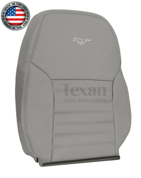 1999 to 2004 Ford Mustang GT V8 Driver Side Lean Back Perforated Syntetic Leather Replacement Seat Cover Gray