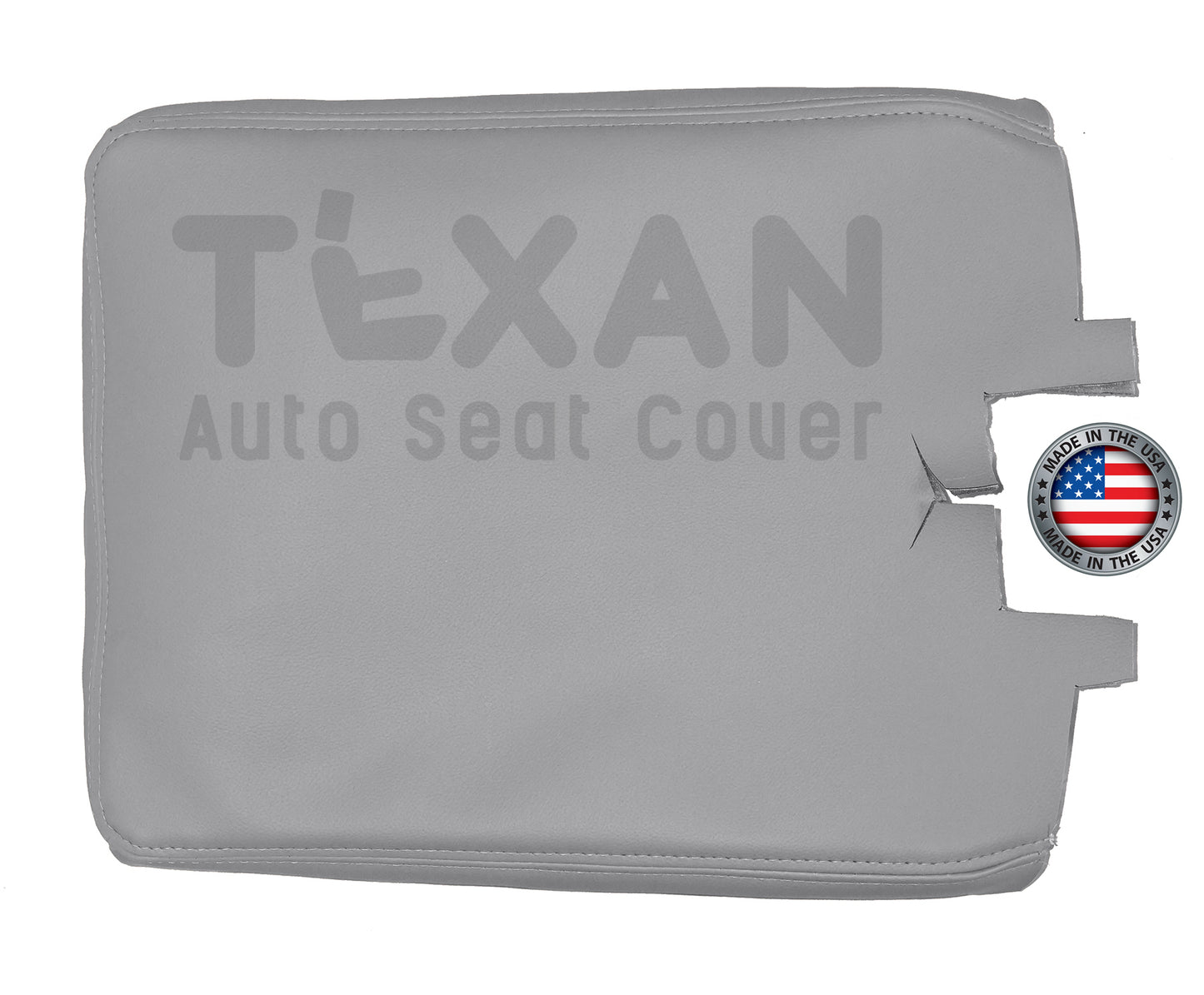 Fits 2007 to 2014 GMC Sierra Center Console Synthetic Leather Replacement Cover Gray