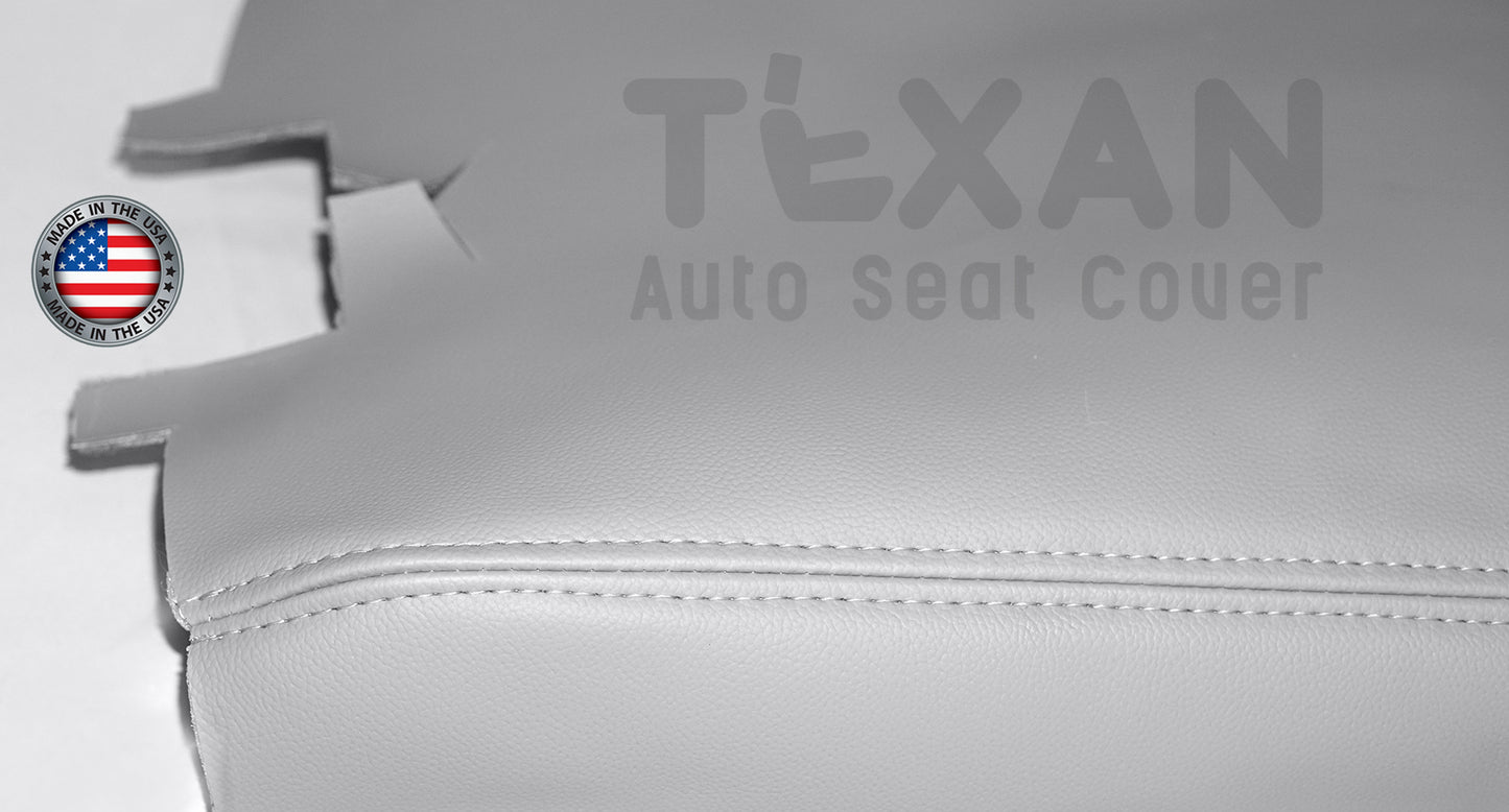 Fits 2007 to 2014 GMC Sierra Center Console Synthetic Leather Replacement Cover Gray