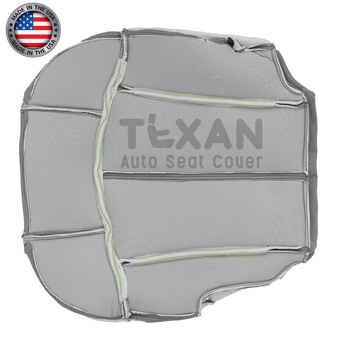 2002 Cadillac Escalade EXT Driver Bottom Perforated Leather Replacement Seat Cover Gray