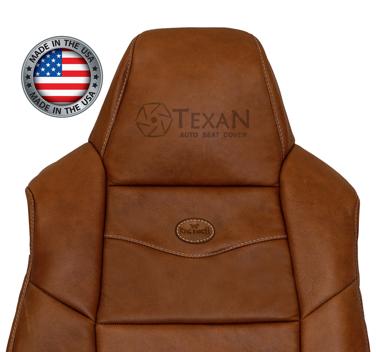 2003, 2004, 2005, 2006, 2007 Ford F250, F350, F450, F550 King Ranch Leather Driver Lean Back Replacement Seat Cover King Ranch
