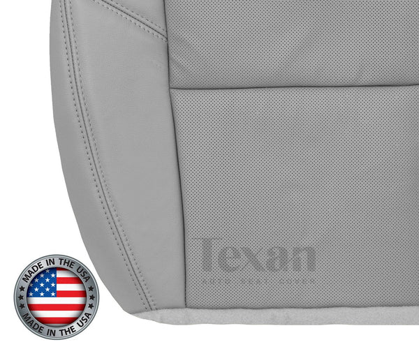 2012 to 2014 Chevy Silverado Passenger Bottom Perforated Leather Replacement Seat Cover Gray