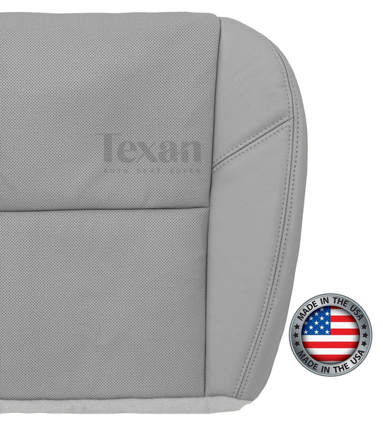 Fits 2010, 2011, 2012, 2013, 2014 GMC Yukon, Yukon XL Passenger Side Bottom Perforated Synthetic Leather Replacement Seat Cover Gray