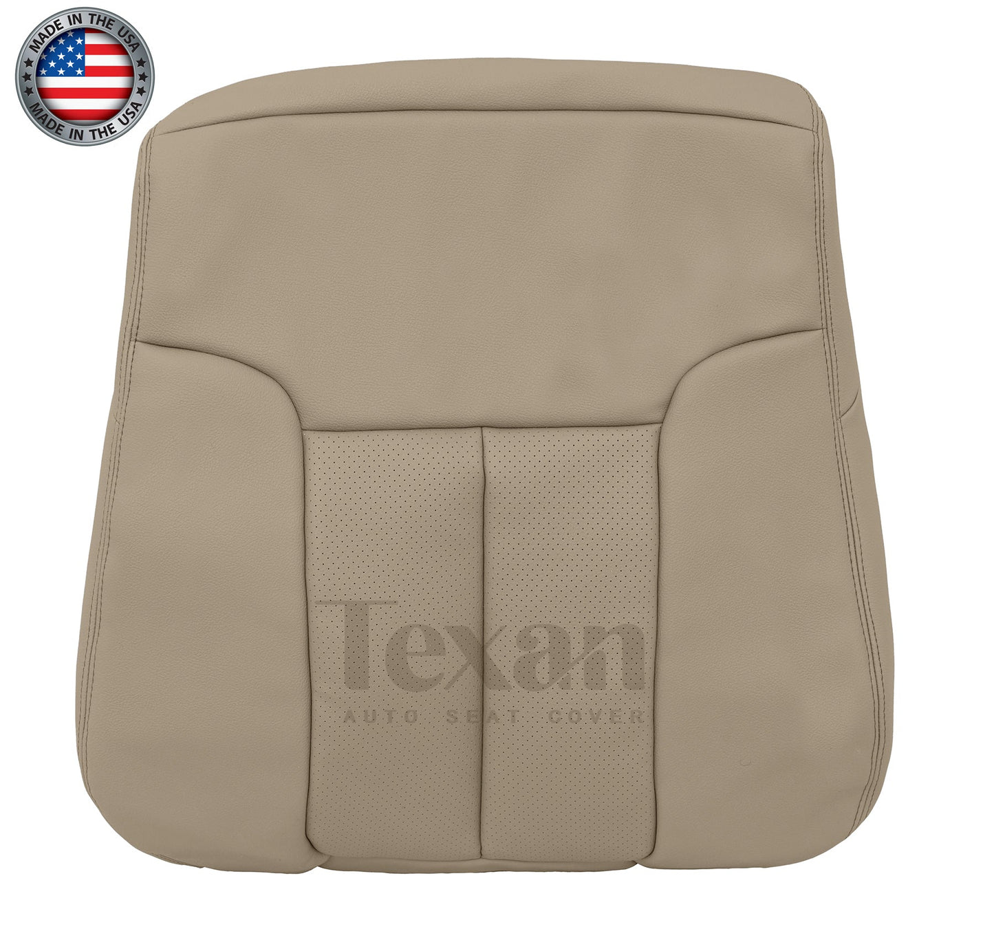 2009, 2010 Ford F150 Lariat Driver Lean Back Perforated Leather Replacement Seat Cover tan