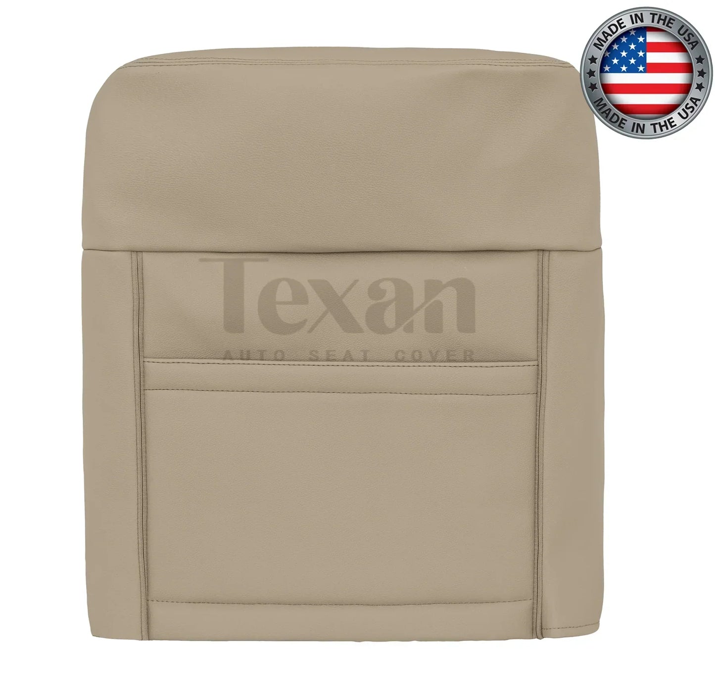 2011 to 2014 Ford F150 Lariat Driver Side Lean Back Perforated Synthetic Leather Seat Cover Adobe Tan