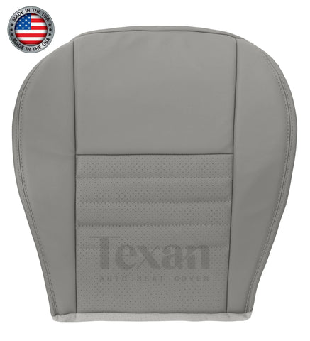 1999 to 2004 Ford Mustang GT V8 Passenger Side Bottom Perforated Synthetic Leather Replacement Seat Cover Gray