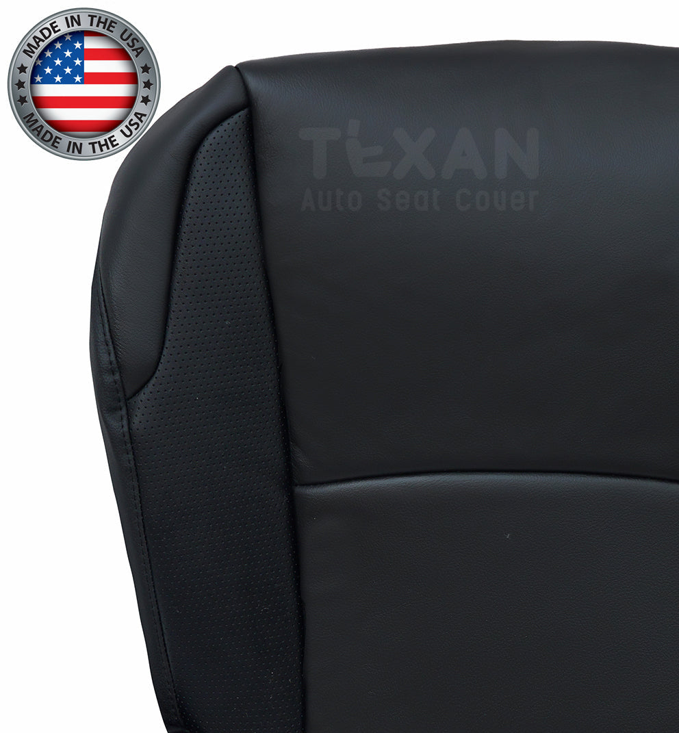 For 2010 - 2014 Toyota 4Runner Passenger side Bottom Synthetic leather with perforated inserts replacement seat cover black