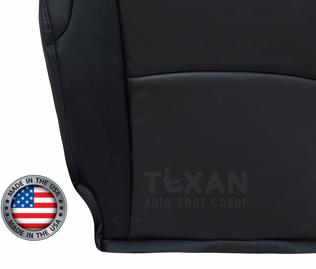 For 2010 - 2014 Toyota 4Runner Passenger side Bottom Synthetic leather with perforated inserts replacement seat cover black