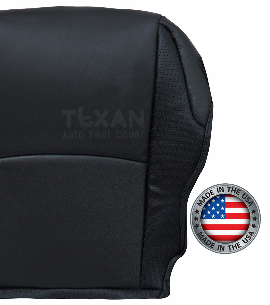 For 2010 - 2014 Toyota 4Runner Passenger side Bottom Synthetic leather with perforated inserts replacement seat cover black