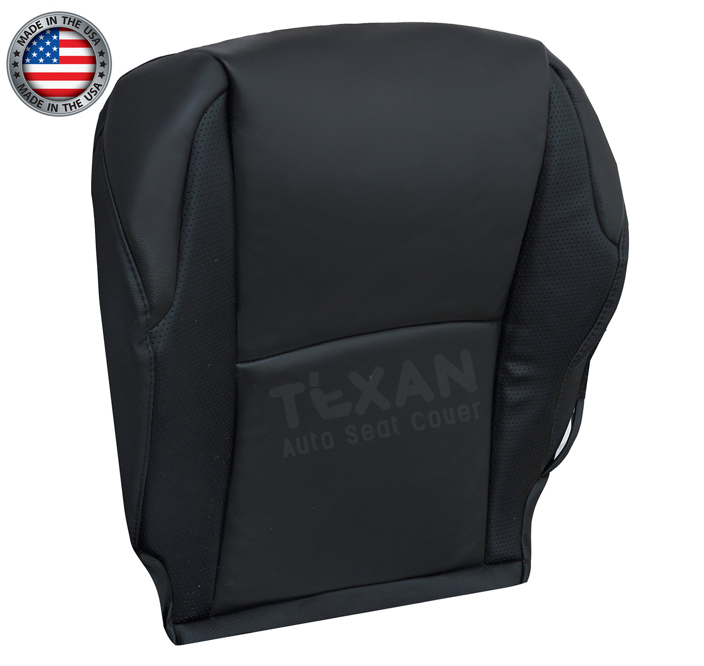 For 2010 - 2014 Toyota 4Runner Driver side Bottom Synthetic leather with perforated inserts replacement seat cover black