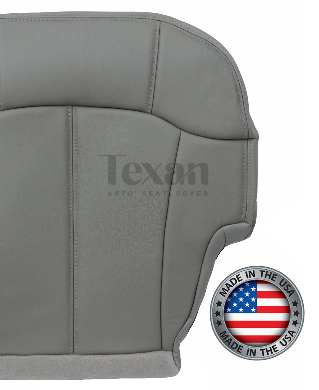 2000, 2001, 2002 Chevy Tahoe/Suburban 1500 2500 LT, LS Driver Side Bottom Synthetic Leather Replacement Seat Cover Gray