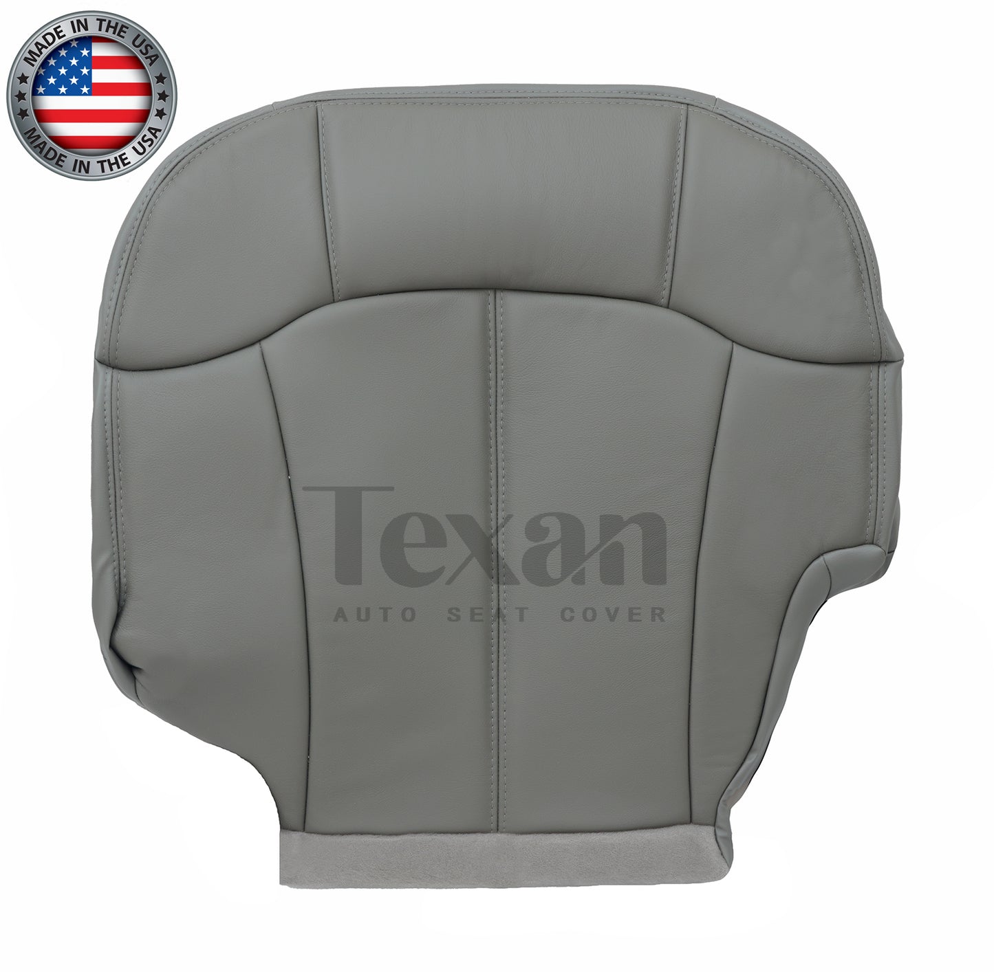 2000, 2001, 2002 Chevy Tahoe/Suburban 1500 2500 LT, LS Passenger Side Bottom Leather Replacement Seat Cover Gray