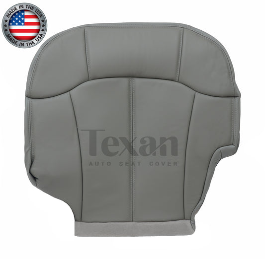 2000, 2001, 2002 Chevy Tahoe/Suburban 1500 2500 LT, LS Passenger Side Bottom Leather Replacement Seat Cover Gray