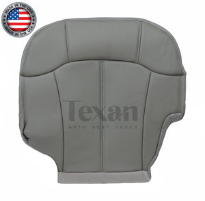 For 2000-2002 Chevy Tahoe/Suburban 1500 2500 LT, LS Driver Side Bottom Synthetic Leather Replacement Seat Cover Gray