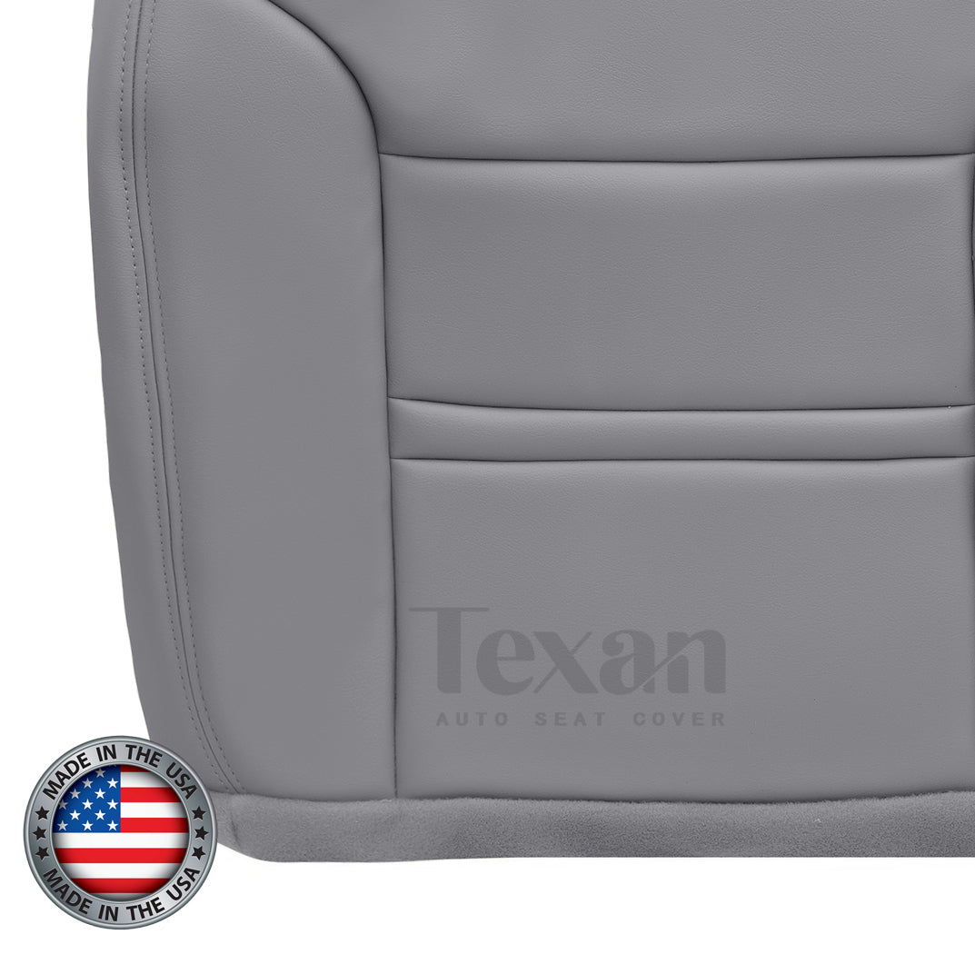 Fits 2000, 2001 Ford Excursion Passenger Side Bottom Synthetic Leather Replacement Seat Cover Gray