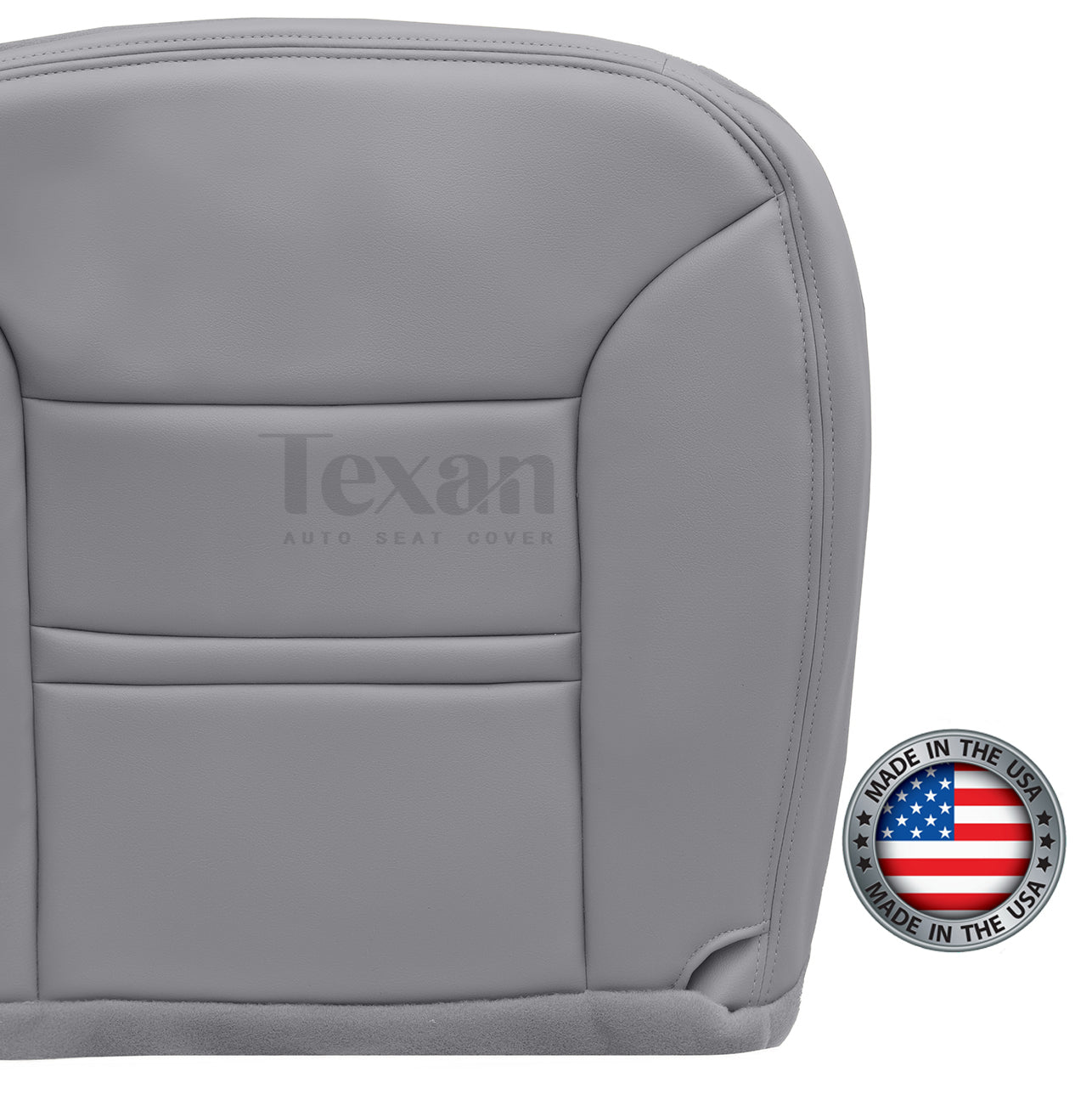 Fits 2000, 2001 Ford Excursion Driver Side Bottom Synthetic Leather Replacement Seat Cover Gray