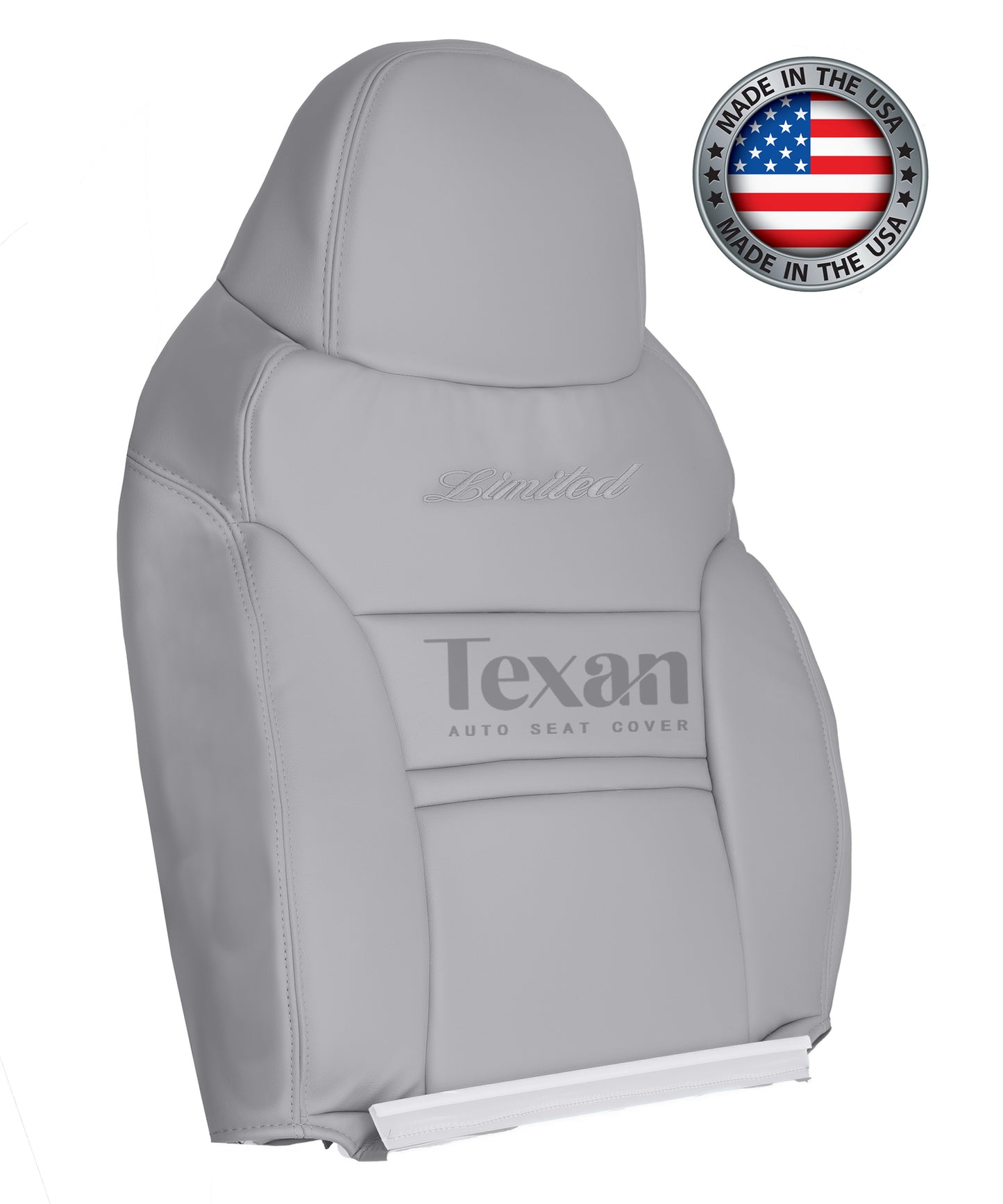 Fits 2000, 2001 Ford Excursion Driver Side Lean Back Synthetic Leather Replacement Seat Cover Gray