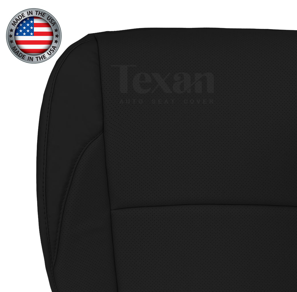 For 2007 to 2012 Lexus ES350 Passenger Side Bottom Perforated Synthetic Leather Replacement Seat Cover Black
