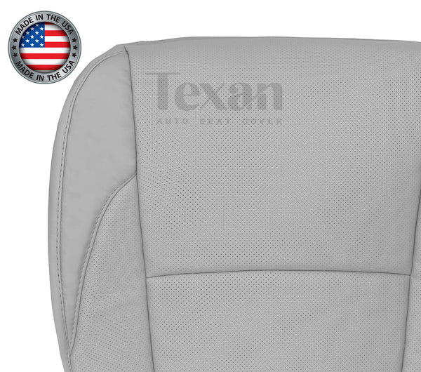 For 2007 to 2012 Lexus ES350 Driver Side Bottom Synthetic Leather Perforated Replacement Seat Cover Gray