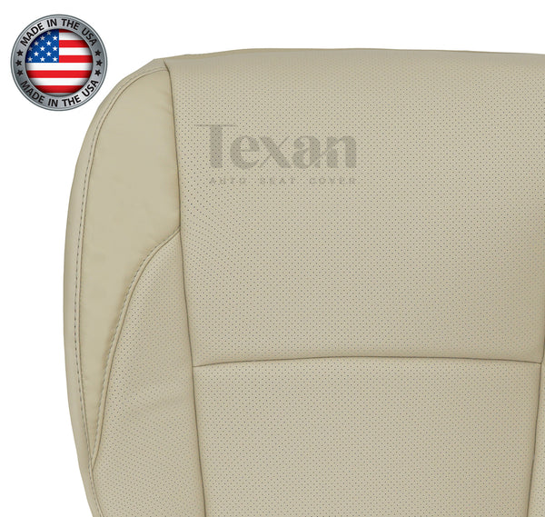 For 2007 to 2012 Lexus ES350 Driver Side Bottom Synthetic Leather Perforated Replacement Seat Cover Tan