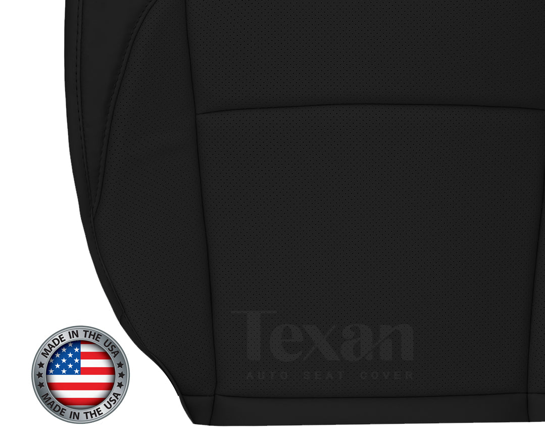 For 2007 to 2012 Lexus ES350 Passenger Side Bottom Perforated Leather Replacement Seat Cover Black