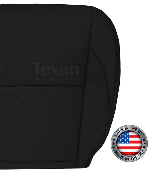 For 2007 to 2012 Lexus ES350 Driver Side Bottom Perforated Synthetic Leather Replacement Seat Cover Black