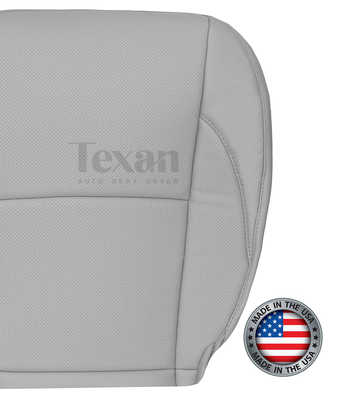 For 2007 to 2012 Lexus ES350 Passenger Side Bottom Synthetic Leather Perforated Replacement Seat Cover Gray