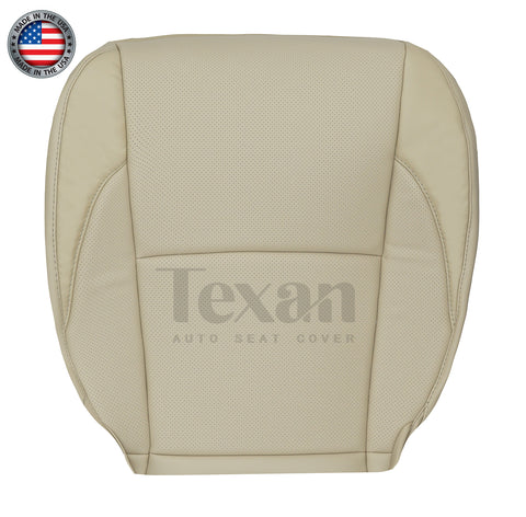 For 2007 to 2012 Lexus ES350 Passenger Side Bottom Synthetic Leather Perforated Replacement Seat Cover Tan