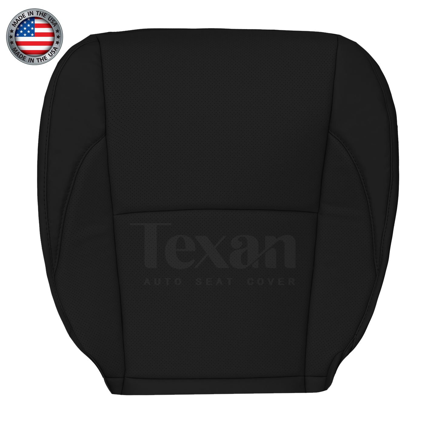 For 2007 to 2012 Lexus ES350 Driver Side Bottom Perforated Synthetic Leather Replacement Seat Cover Black