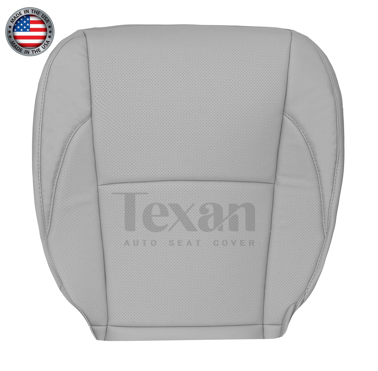 For 2007 to 2012 Lexus ES350 Driver Side Bottom Synthetic Leather Perforated Replacement Seat Cover Gray