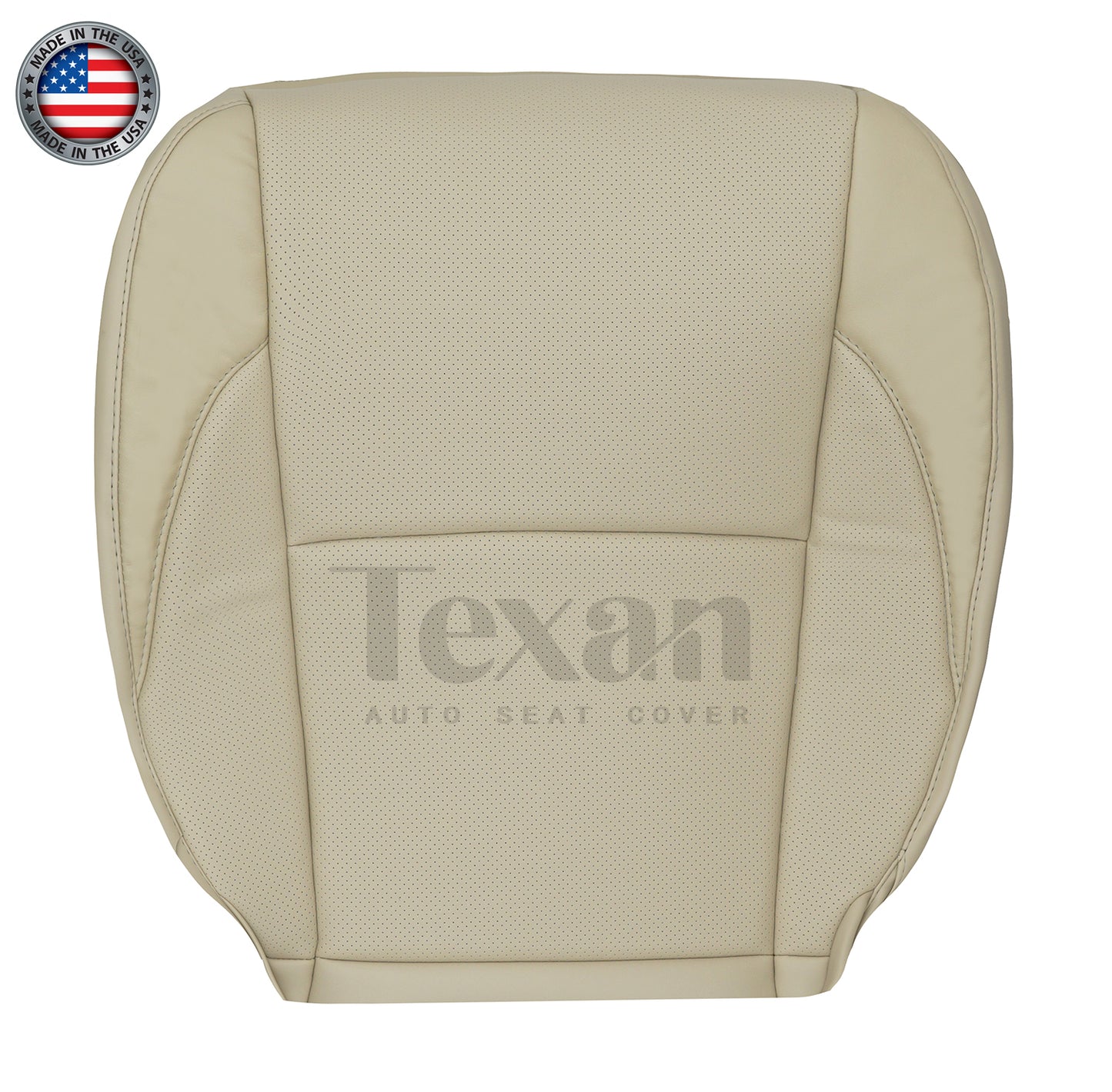For 2007 to 2012 Lexus ES350 Passenger Side Bottom Leather Perforated Replacement Seat Cover Tan