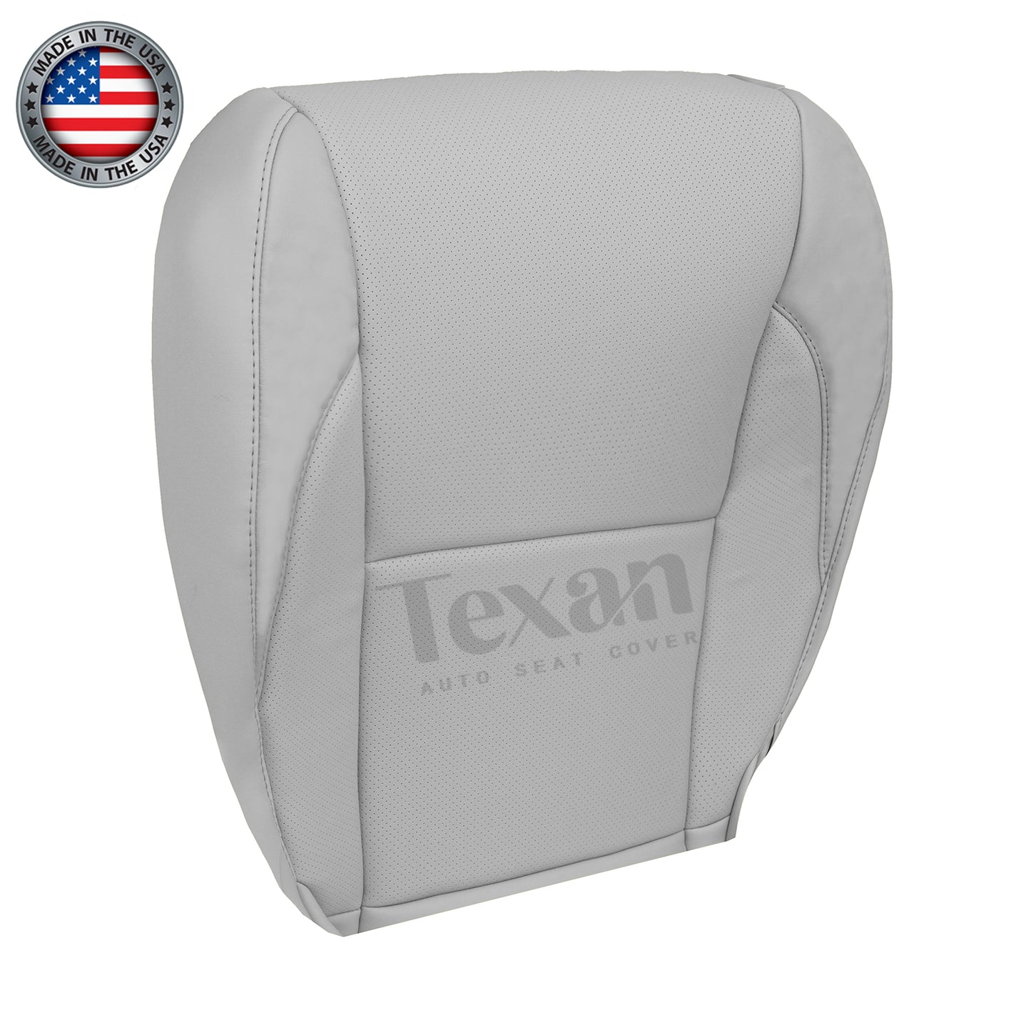For 2007 to 2012 Lexus ES350 Driver Side Bottom Synthetic Leather Perforated Replacement Seat Cover Gray