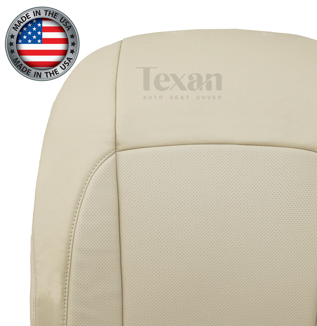 For 2007 to 2012 Lexus ES350 Driver Side Lean Back Synthetic Leather Perforated Replacement Seat Cover Tan