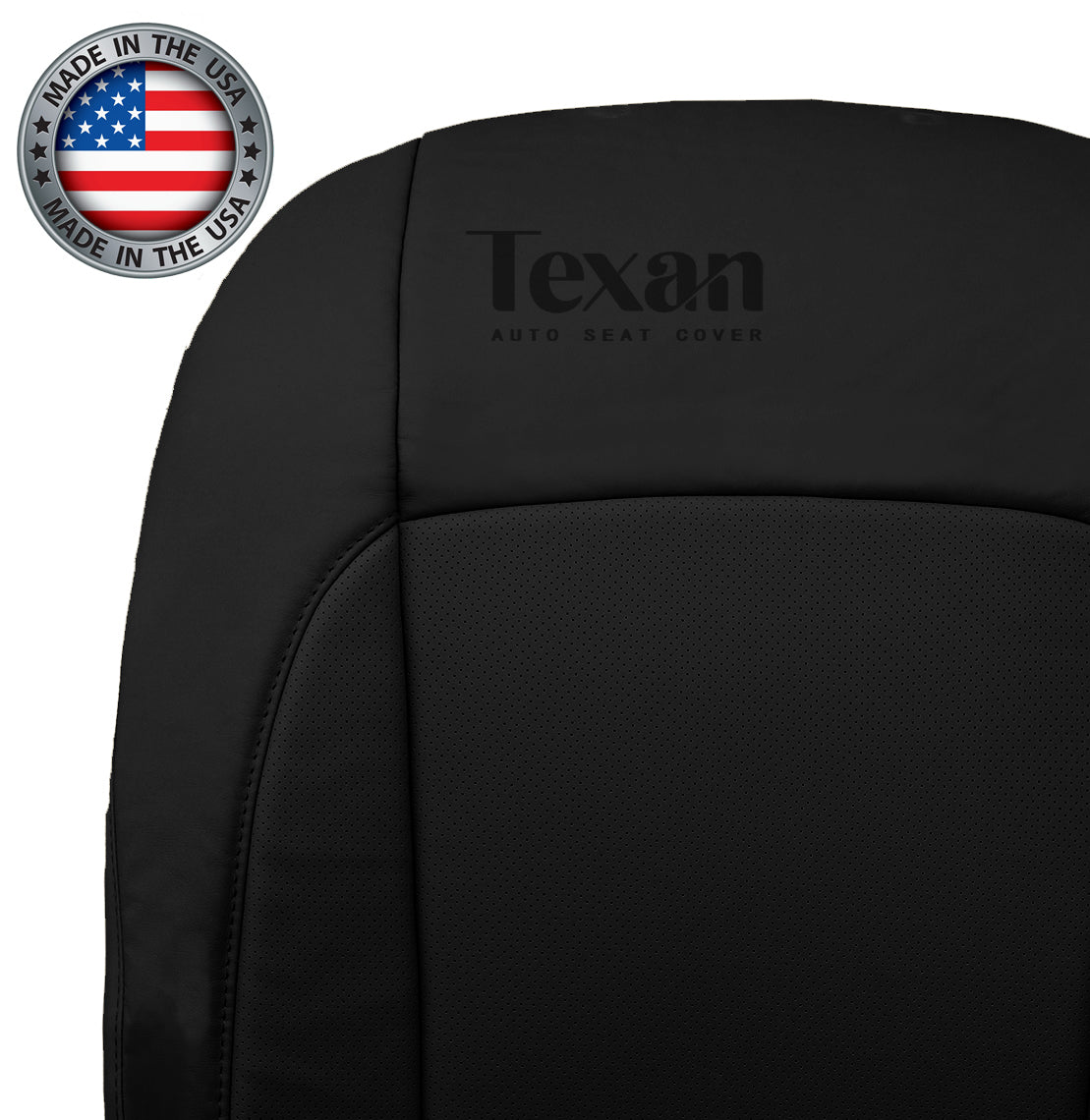 For 2007 to 2012 Lexus ES350 Driver Driver Side Lean Back Synthetic Leather Perforated Replacement Seat Cover Black