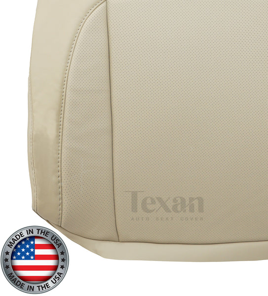 For 2007 to 2012 Lexus ES350 Driver Side Lean Back Leather Perforated Replacement Seat Cover Tan