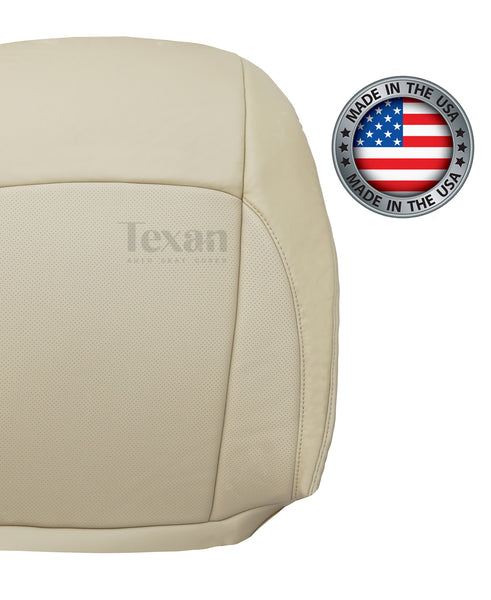For 2007 to 2012 Lexus ES350 Driver Side Lean Back Leather Perforated Replacement Seat Cover Tan