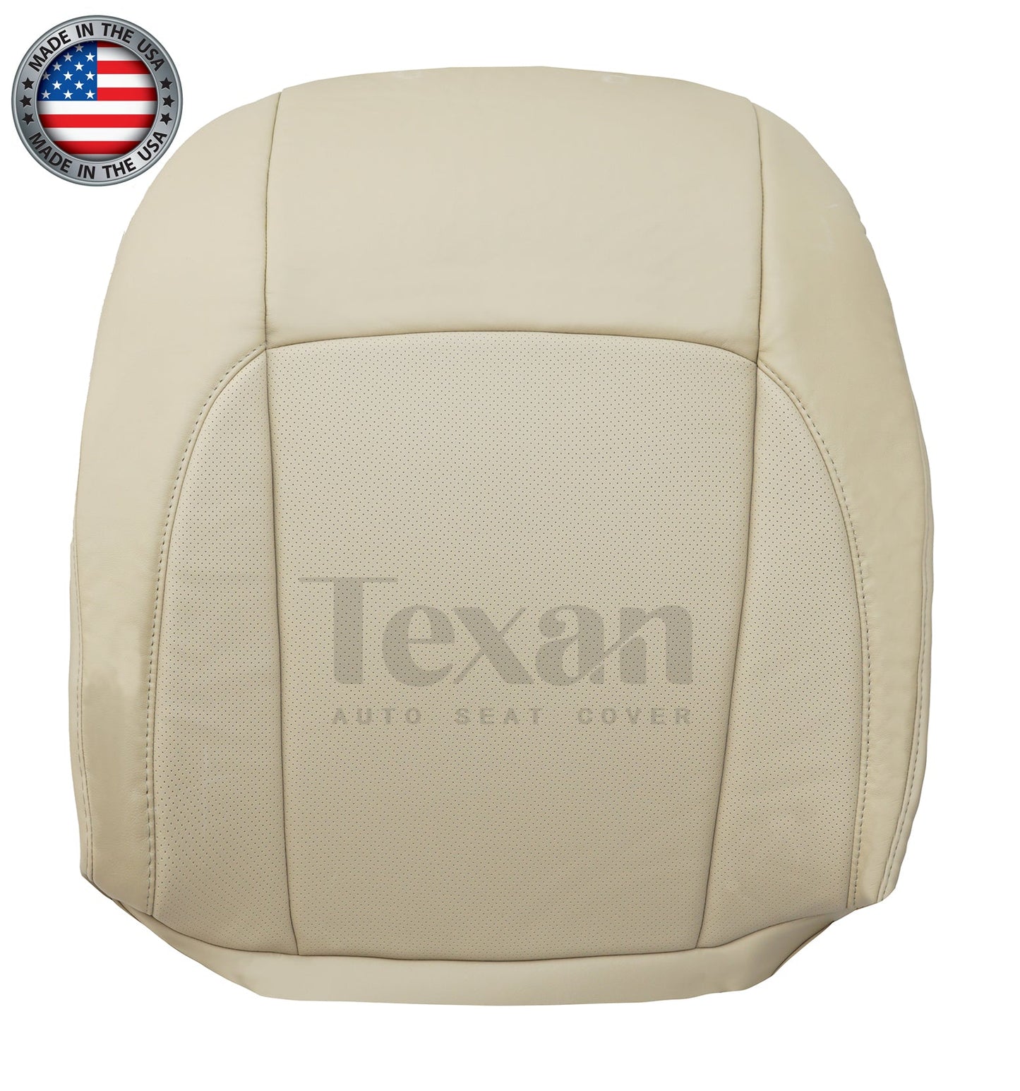 For 2007 to 2012 Lexus ES350 Passenger Side Lean Back Leather Perforated Replacement Seat Cover Tan