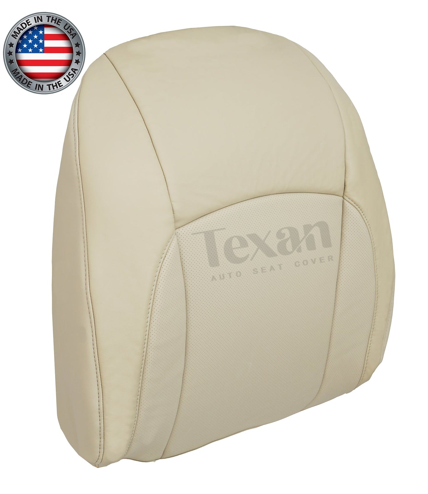 For 2007 to 2012 Lexus ES350 Driver Side Lean Back Synthetic Leather Perforated Replacement Seat Cover Tan