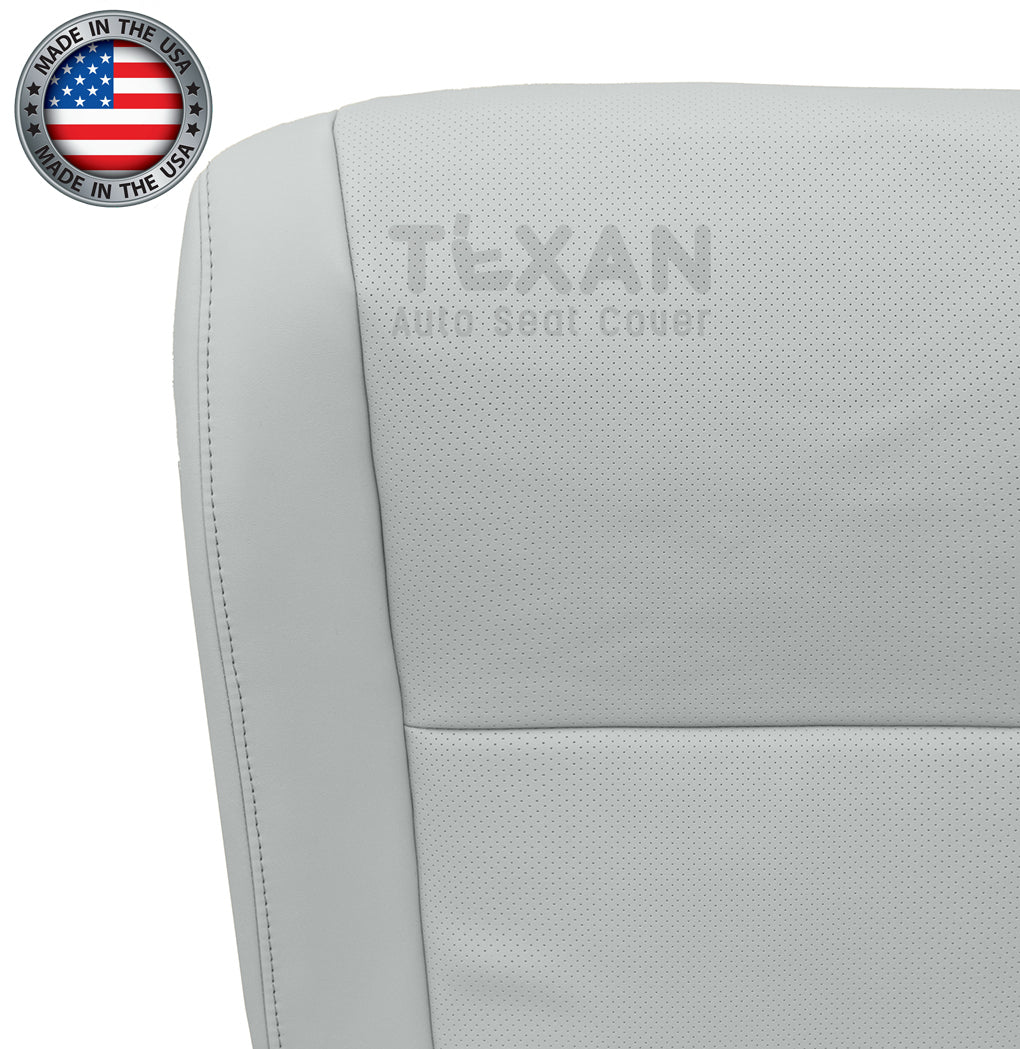 Fits 2010-2015 Lexus RX350 RX450H Passenger Side Bottom Perforated Leather Replacement Seat Cover Gray