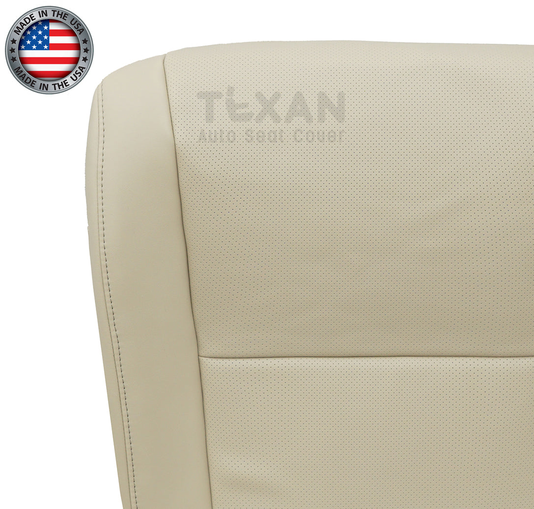 2010 to 2015 Lexus RX350, RX450H Driver Side Bottom Perforated Synthetic Leather Replacement Seat Cover Tan