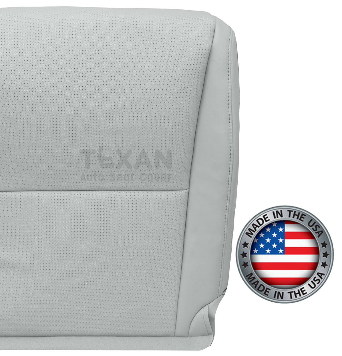 Fits 2010-2015 Lexus RX350 RX450H Passenger Side Bottom Perforated Replacement Synthetic Leather Seat Cover Gray