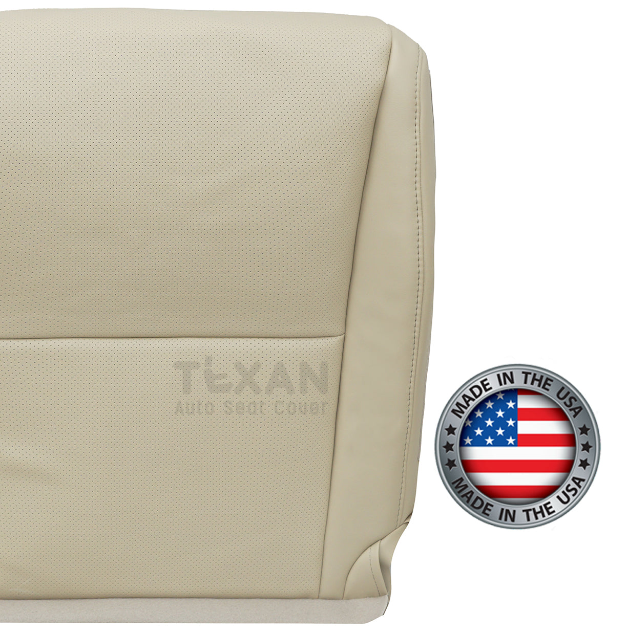 2010 to 2015 Lexus RX350, RX450H Passenger Side Bottom Perforated Synthetic Leather Replacement Seat Cover Tan