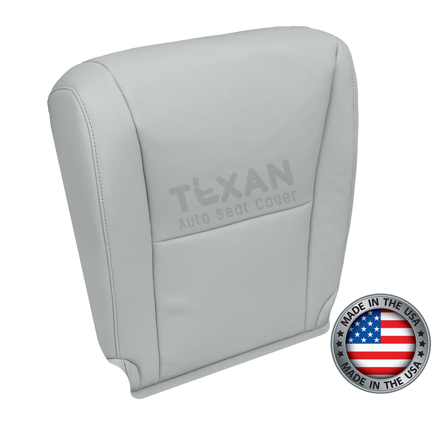 Fits 2010-2015 Lexus RX350 RX450H Driver Side Bottom Perforated Synthetic Leather Replacement Seat Cover Gray