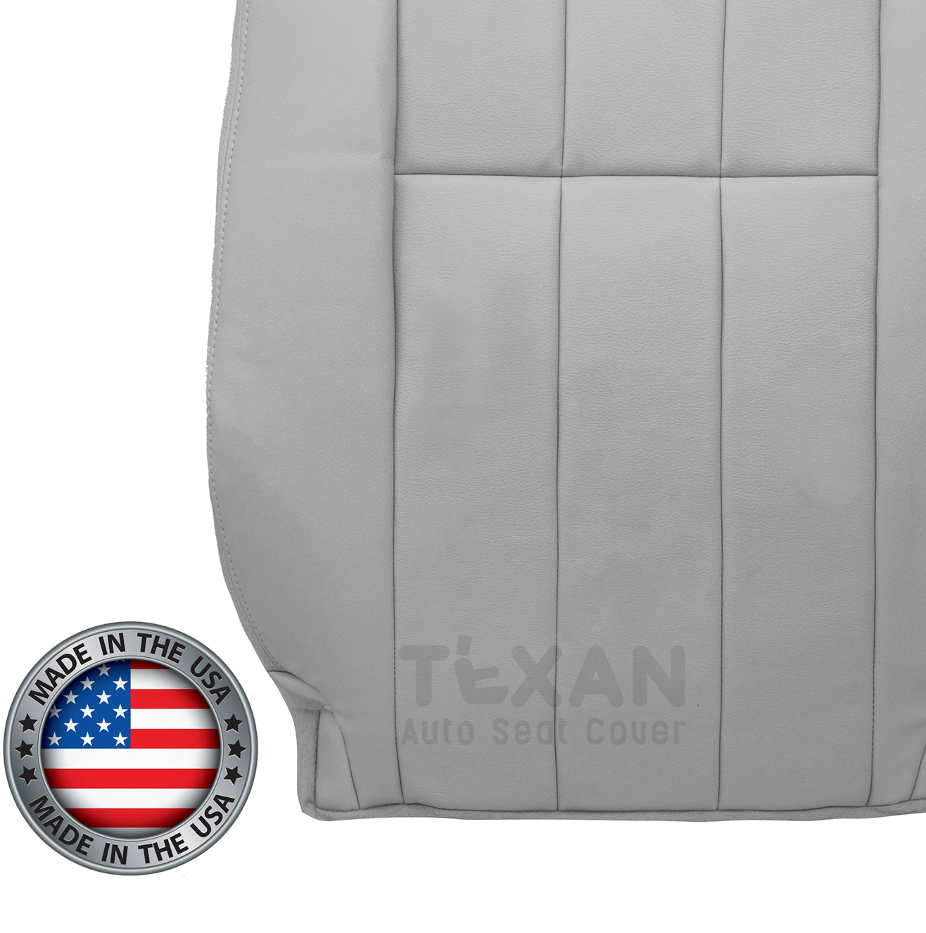 Fits 2006, 2007, 2008, 2009, 2010, 2011 Mercury Grand Marquis Passenger Side Lean Back Synthetic Leather Replacement Seat Cover Gray