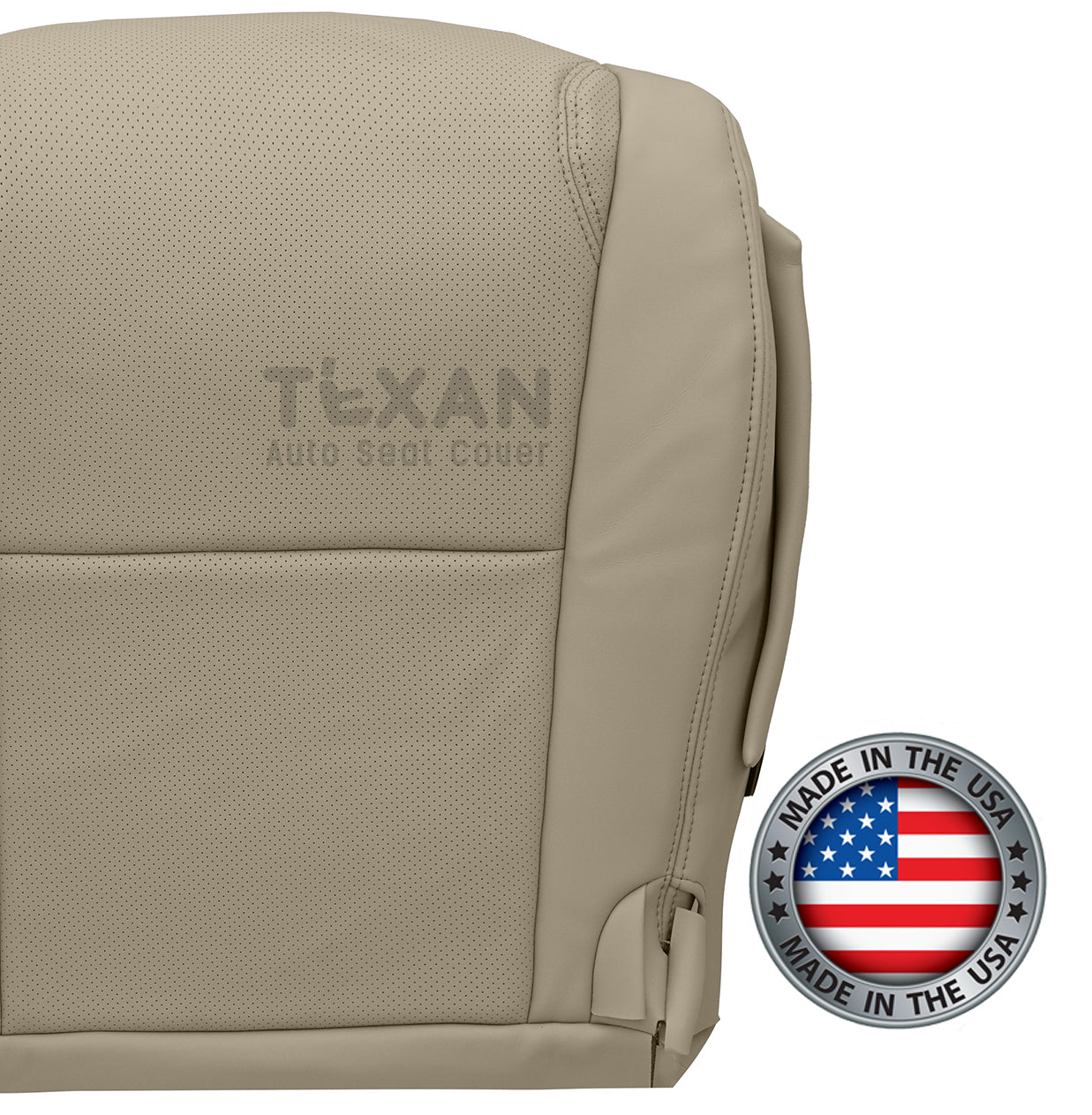 For 2006 to 2011 Lexus GS300, GS350, GS430, GS450H, GS460 Driver Side Bottom Perforated  Synthetic Leather Replacement Seat Cover Tan