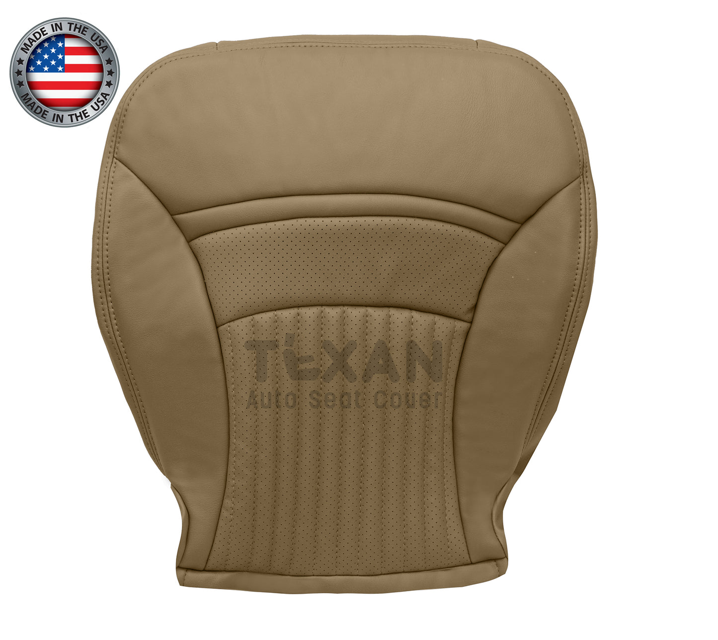 Driver/Passenger Bottom seat cover for 1997-2004 chevy corvette in light oak tan