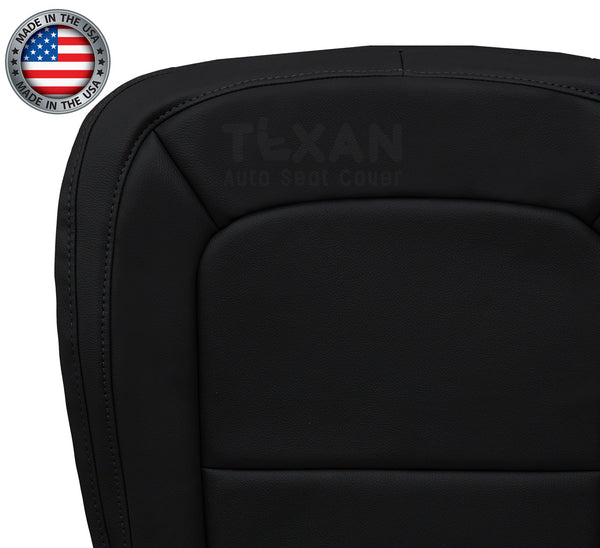 2015 to 2022 Chevy Colorado Driver Side Bottom Synthetic Leather Replacement Seat Cover Black
