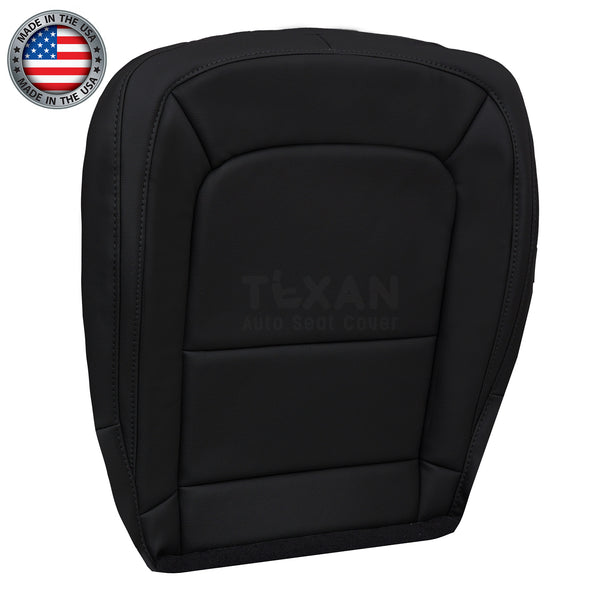 2015 to 2022 Chevy Colorado Driver Side Bottom Synthetic Leather Replacement Seat Cover Black